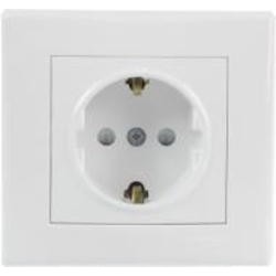 Розетка с заземлением Schneider Electric Sedna 5 шт. со шторками белый SDN3009121