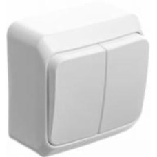 Выключатель двухклавишный Schneider Electric Prima без подсветки белый WDE001050