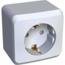 Розетка бытовая із заземленням Schneider Electric Prima без шторок IP20 белый WDE001080