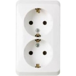 Розетка бытовая із заземленням Schneider Electric Prima без шторок IP20 белый WDE001048