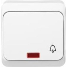 Кнопка звонка кнопочный одноклавишный Schneider Electric Prima с подсветкой белый WDE001015