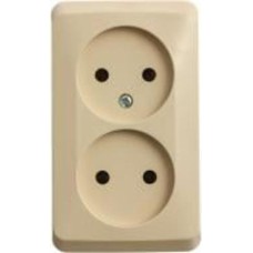 Розетка двойная без заземления Schneider Electric Prima IP20 кремовый WDE001140