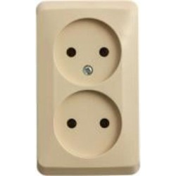 Розетка двойная без заземления Schneider Electric Prima IP20 кремовый WDE001140