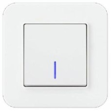 Выключатель одноклавишный Gunsan RADIUS с подсветкой белый 01 37 93 00 100 102