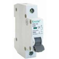 Автоматический выключатель Erste EB5-63 2P 25A тип С 6кА EB5-63 2P 25A