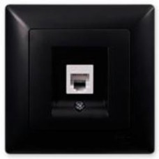 Розетка телефонная Gunsan Visage IP20 черный VS 28 34 120