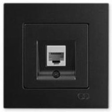 Розетка телефонная Gunsan Eqona IP20 черный 01 40 34 00 100 120