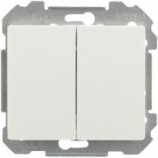 Выключатель двухклавишный Siemens Iris без подсветки белый 18509 W
