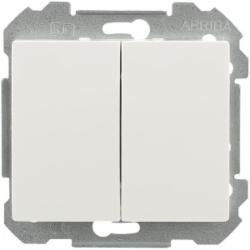 Выключатель двухклавишный Siemens Iris без подсветки белый 18509 W