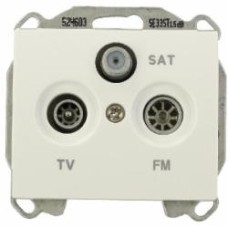 Розетка TV+R+SAT оконечная Siemens Iris белый 2918 W