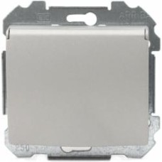 Розетка с заземлением Siemens Iris 2P+Z 16 А 250 В без шторок с крышкой алюминий меркурий 18813 MA