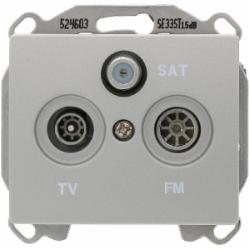 Розетка TV+R+SAT оконечная Siemens Iris алюминий меркурий 2918 MA Розетка TV+R+SAT оконечная Siemens Iris алюминий меркурий 2918 MA