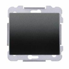 Выключатель кнопочный одноклавишный Iris 16A 250V коссо без подсветки черный 18516 AC Выключатель кнопочный одноклавишный Iris 16A 250V коссо без подсветки черный 18516 AC