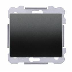 Выключатель кнопочный одноклавишный Iris 16A 250V коссо без подсветки черный 18516 AC Выключатель кнопочный одноклавишный Iris 16A 250V коссо без подсветки черный 18516 AC