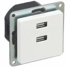 Розетка USB двойная Siemens Line IP20 полярно-белый 5TG25780WH