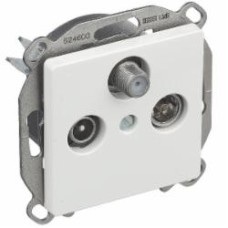 Розетка TV+R+SAT оконечная Siemens Line IP20 полярно-белый 5TG25482WH
