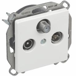 Розетка TV+R+SAT оконечная Siemens Line IP20 полярно-белый 5TG25482WH