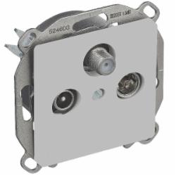 Розетка TV+R+SAT оконечная Siemens Line IP20 алюминий 5TG12522 Розетка TV+R+SAT оконечная Siemens Line IP20 алюминий 5TG12522