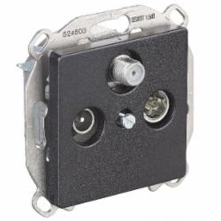 Розетка TV+R+SAT оконечная Siemens Line IP20 карбон 5TG12222 Розетка TV+R+SAT оконечная Siemens Line IP20 карбон 5TG12222