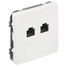 Розетка компьютерная двойная двойная Siemens Style IP20 белый полярный 5TG22782WH02