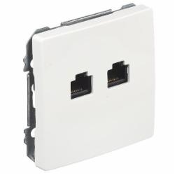 Розетка компьютерная двойная двойная Siemens Style IP20 белый полярный 5TG22782WH02