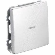 Выключатель одноклавишный Siemens Style с подсветкой платина металлик 5TG72705PM01