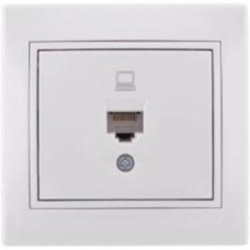 Розетка компьютерная Lezard Mira 701-0202-139 белый