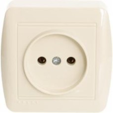 Розетка без заземления Lezard Demet 16 А 250 В без шторок кремовый 711-0300-121