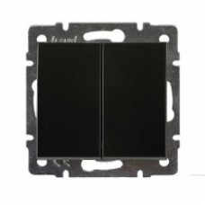 Выключатель двухклавишный двухклавишный Lezard Rain антрацит 703-4288-101