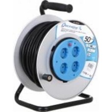 Удлинитель на катушке Electraline с заземлением 4 гн. черный 50 м 49048
