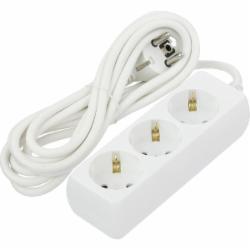 Удлинитель UP! (Underprice) с заземлением 3 гн. белый 3 м G03M-CT7-3m