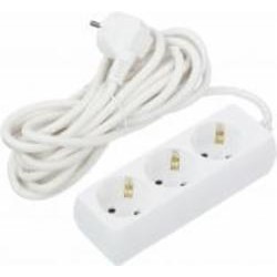Удлинитель UP! (Underprice) с заземлением 3 гн. белый 5 м G03M-CT7-5m