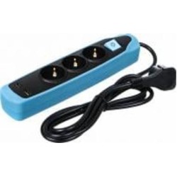 Удлинитель Electraline с заземлением 3 гн. серый 2 м 62151