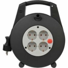 Удлинитель на катушке Brennenstuhl Vario Line с заземлением 4 гн. черный 15 м 1094200
