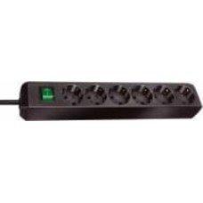 Удлинитель Brennenstuhl Eco-Line H05VV-F 3G1.5 с заземлением 6 гн. черный 1,5 м 1159500015