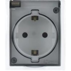 Розетка с заземлением Simon Aquarius без шторок белый AQGSz1/11A