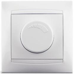 Светорегулятор поворотный Erste Prestige 600Вт IP20 белый 9206-71,W Светорегулятор поворотный Erste Prestige 600Вт IP20 белый 9206-71,W