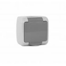 Розетка 1 с заземлением Erste Outdoor IP65 белый E8005-42