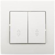 Выключатель проходной двухклавишный UP! (Underprice) One Plus без подсветки кремовый 706-0303-106