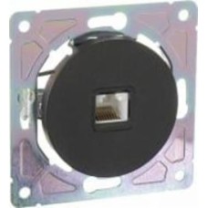 Механизм розетки компьютерная HausMark Bela без крышки черный SNG-SCP.RD20MG1PC-BK
