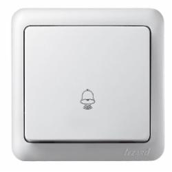 Кнопка звонка одноклавишный Lezard Viola белый 751-0200-103
