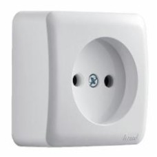 Розетка без заземления Lezard Viola без шторок без крышки белый 751-0200-121В