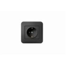 Розетка с заземлением Hausmark Luno IP20 антрацит 709-4242-124B