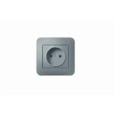 Розетка без заземления Hausmark Luno IP20 серебро 709-4343-121B