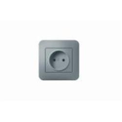 Розетка без заземления Hausmark Luno IP20 серебро 709-4343-121B