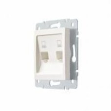 Механизм розетки компьютерная двойная двойная HausMark Stelo IP20 белый 501-0288-141