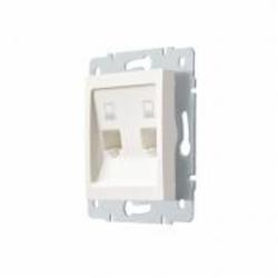 Механизм розетки компьютерная двойная двойная HausMark Stelo IP20 белый 501-0288-141
