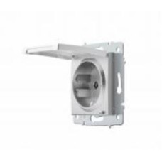 Механизм розетки с заземлением HausMark Stelo IP20 серебро 501-4388-123B