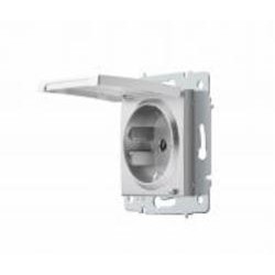 Механизм розетки с заземлением HausMark Stelo IP20 серебро 501-4388-123B