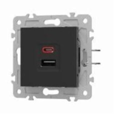 Механизм розетки USB + Type C HausMark Alta черный